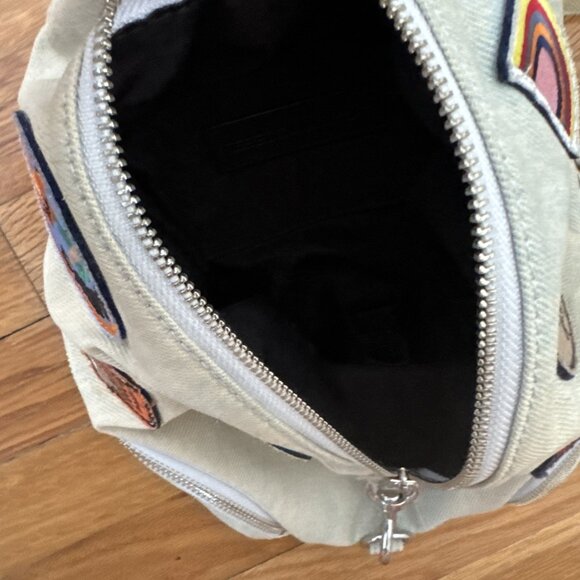 Rebecca Minkoff Denim Backpack with Cute Groovy Patches - Picture 6 of 6